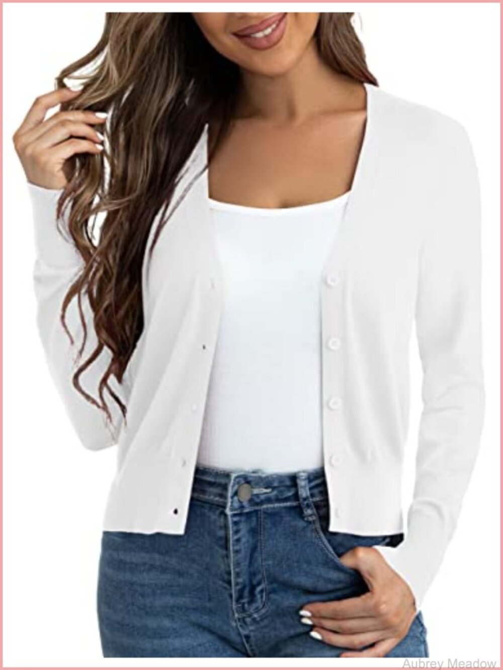 Women's Cropped Cardigan Lightweight Viscose Shrug
